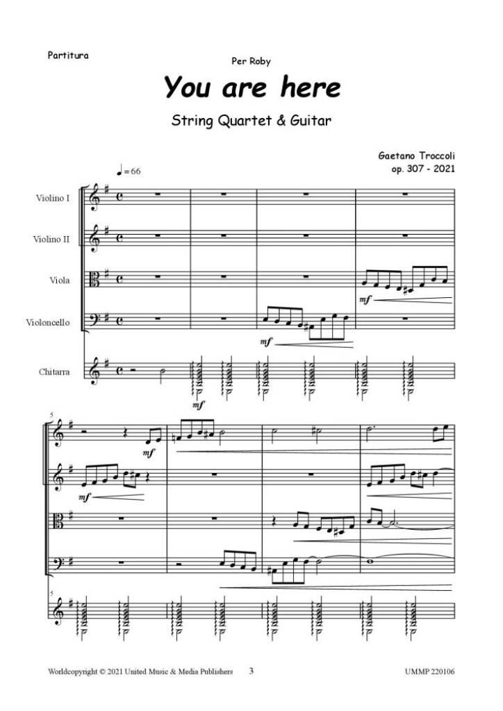 You are here for Guitar and String Quartet